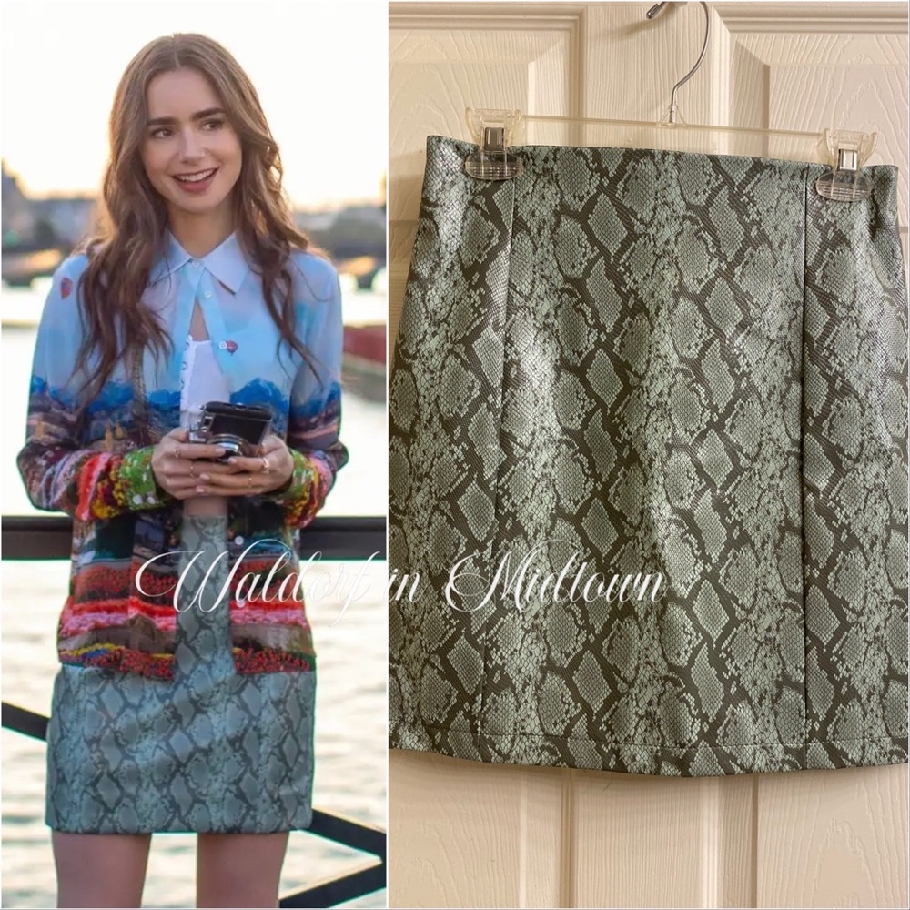 ASO EMILY IN PARIS SNAKE PRINT SKIRT - small